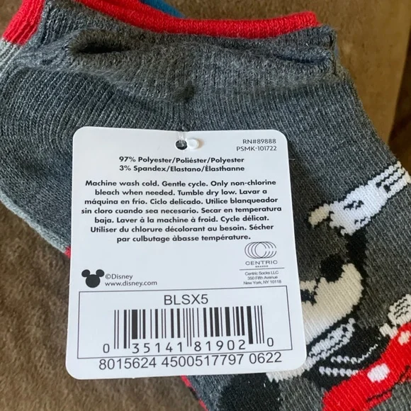 Disney Mickey Kids Socks — 5 Pairs [Shoe Size: 10 - 4] ✨HOST PICK!✨ - Picture 7 of 15